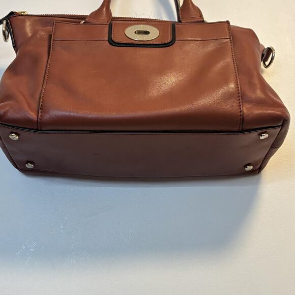 Kate Spade New York Bag Womens Size Medium Brown Leather Satchel Handbag Pocket - Picture 6 of 13